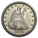 1875-S Twenty Cent Piece AU