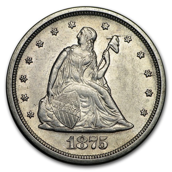 1875-S Twenty Cent Piece AU 1875-S Twenty Cent Piece AU