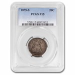 1875-S Twenty Cent Piece Fine-15 NGC