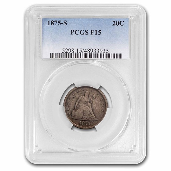 1875-S Twenty Cent Piece Fine-15 NGC 1875-S Twenty Cent Piece Fine-15 NGC