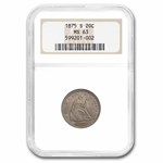 1875-S Twenty Cent Piece MS-63 NGC