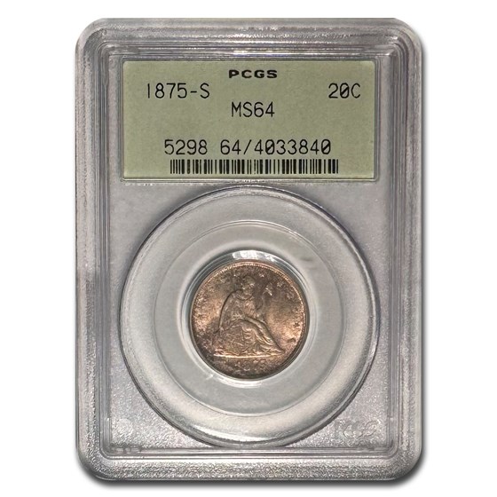 Buy 1875-S Twenty Cent Piece MS-64 PCGS | APMEX