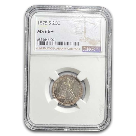 1875-S Twenty Cent Piece MS-66+ NGC