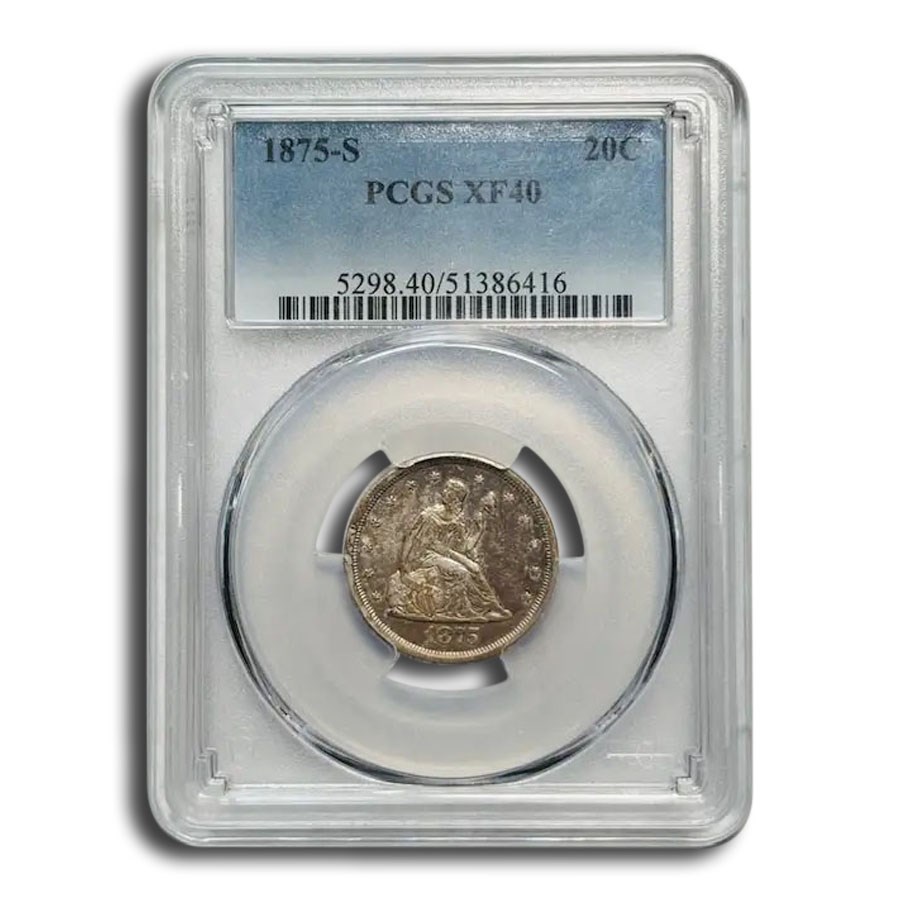 1875-S Twenty Cent Piece XF-40 PCGS