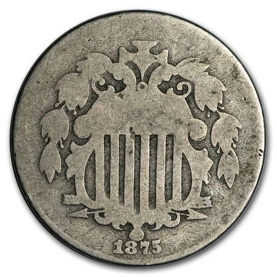 1875 Shield Nickel AG 1875 Shield Nickel AG