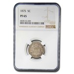 1875 Shield Nickel PF-65 NGC