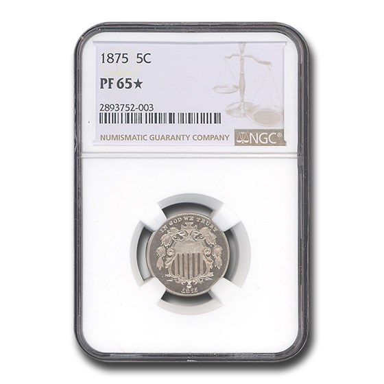 1875 Shield Nickel PF-65* NGC 1875 Shield Nickel PF-65* NGC