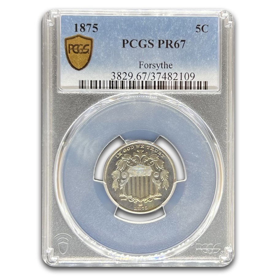 1875 Shield Nickel PR-67 PCGS