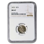 1875 Three Cent Nickel MS-67 NGC