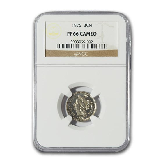 1875 Three Cent Nickel PF-66 Cameo NGC 1875 Three Cent Nickel PF-66 Cameo NGC