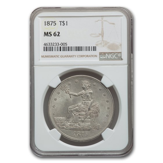 1875 Trade Dollar MS-62 NGC 1875 Trade Dollar MS-62 NGC
