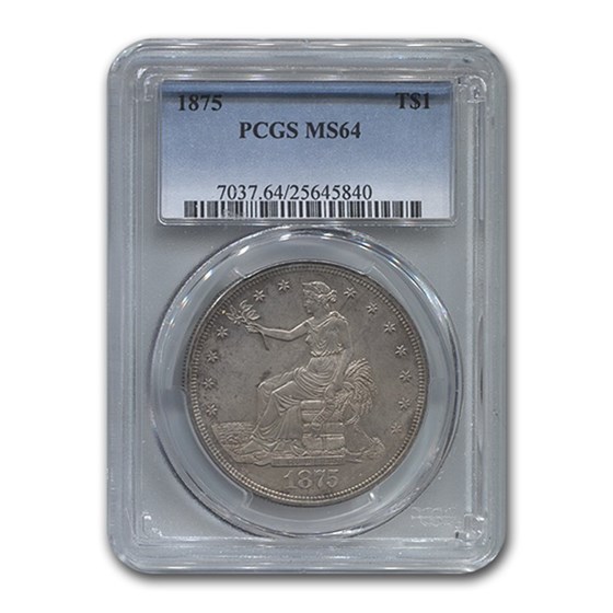 1875 Trade Dollar MS-64 PCGS 1875 Trade Dollar MS-64 PCGS