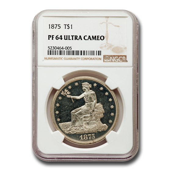 1875 Trade Dollar PF-64 UCAM NGC 1875 Trade Dollar PF-64 UCAM NGC