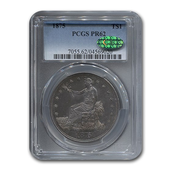 1875 Trade Dollar PR-62 PCGS CAC 1875 Trade Dollar PR-62 PCGS CAC