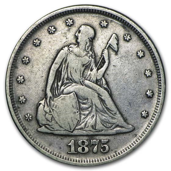 1875 Twenty Cent Piece Fine