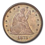 1875 Twenty Cent Piece PF-65 NGC