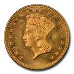 1876 $1 Indian Head Gold Dollar MS-66 PCGS