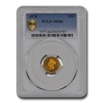 1876 $1 Indian Head Gold Dollar MS-66 PCGS
