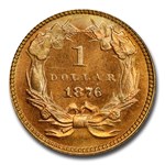 1876 $1 Indian Head Gold MS-67 PCGS CAC