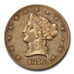 1876 $10 Liberty Gold Eagle AU-58 PCGS