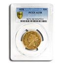 1876 $10 Liberty Gold Eagle AU-58 PCGS