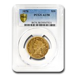 1876 $10 Liberty Gold Eagle AU-58 PCGS