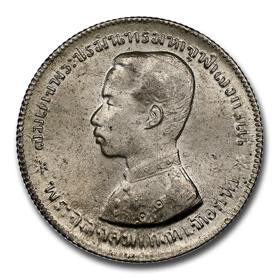 1876-1900) Thailand Silver Baht Rama V MS-64 NGC