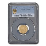 1876 $2.50 Liberty Gold Quarter Eagle AU-58 PCGS