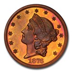 1876 $20 Liberty Double Eagle Pattern PR-66 PCGS (RB, J-1493)