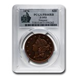 1876 $20 Liberty Double Eagle Pattern PR-66 PCGS (RB, J-1493)