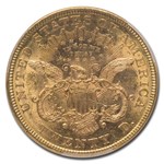 1876 $20 Liberty Gold Double Eagle AU-58 PCGS