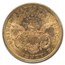 1876 $20 Liberty Gold Double Eagle AU-58 PCGS