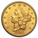 1876 $20 Liberty Gold Double Eagle AU
