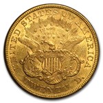 1876 $20 Liberty Gold Double Eagle AU