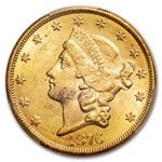 1876 $20 Liberty Gold Double Eagle MS-61 PCGS