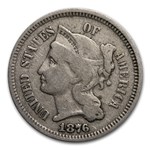 1876 3 Cent Nickel Fine