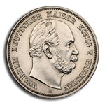 1876-A Germany Silver 2 Mark Wilhelm I PF-62 NGC (Prussia)