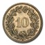 1876-B Switzerland 10 Rappen MS-66 PCGS