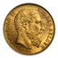 1876 Belgium Gold 20 Francs Leopold II MS-64 PCGS