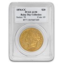 1876-CC $20 Liberty Gold Double Eagle AU-50 PCGS