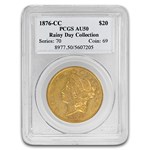 1876-CC $20 Liberty Gold Double Eagle AU-50 PCGS