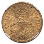 1876-CC $20 Liberty Gold Double Eagle AU-53 NGC