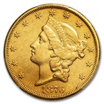 1876-CC $20 Liberty Gold Double Eagle AU-53 PCGS