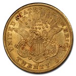 1876-CC $20 Liberty Gold Double Eagle AU-58 PCGS