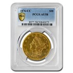 1876-CC $20 Liberty Gold Double Eagle AU-58 PCGS