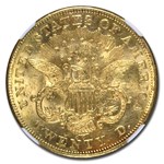 1876-CC $20 Liberty Gold Double Eagle MS-60 NGC