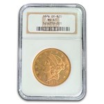 1876-CC $20 Liberty Gold Double Eagle MS-61 NGC