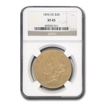 1876-CC $20 Liberty Gold Double Eagle XF-45 NGC