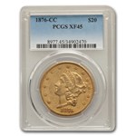 1876-CC $20 Liberty Gold Double Eagle XF-45 PCGS
