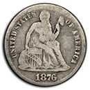 1876-CC Liberty Seated Dime Fine